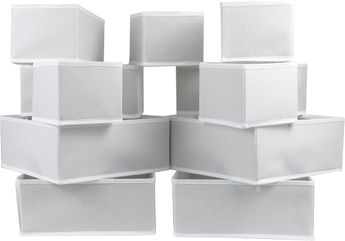 Fordonral 12 Pack Drawer Organizer Clothes, Foldable Fabric Dresser Organizer - Image 2