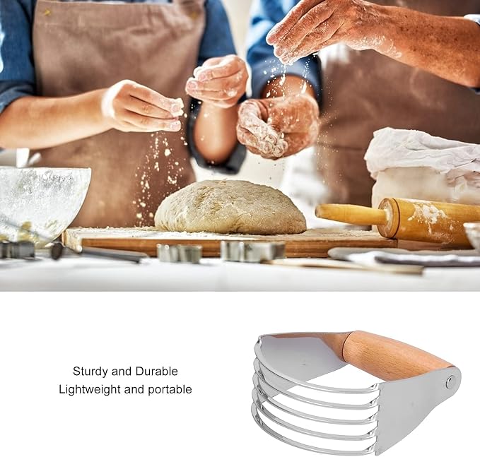 Dough Blender, Stainless Steel Pastry Cutter Heavy Duty Dough Cutter - Image 4