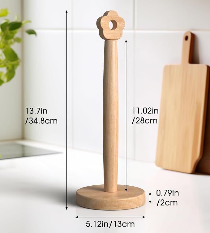 KitchLife Cute Wooden Paper Towel Holder - Image 2