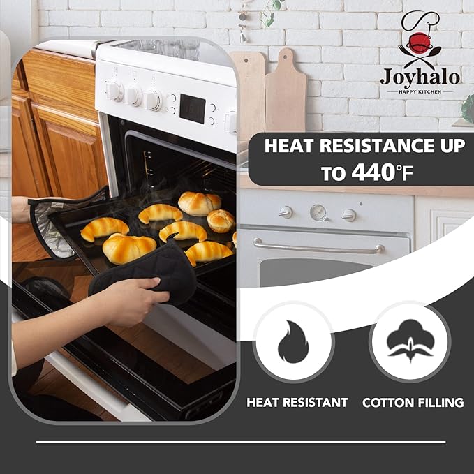 Joyhalo 6 Pack Pot Holders for Kitchen, Cotton Oven Holder - Image 3