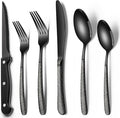 EWFEN 24-Piece Black Silverware Set by EWFEN