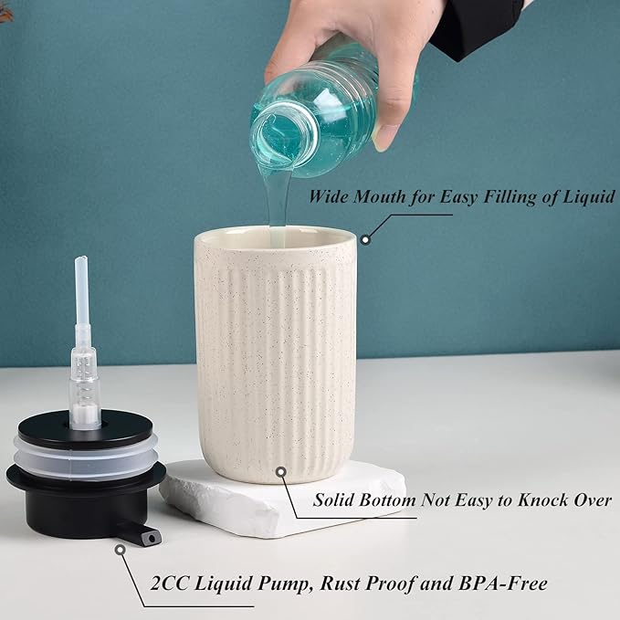 BosilunLife Beige Soap Dispenser Set - Image 4