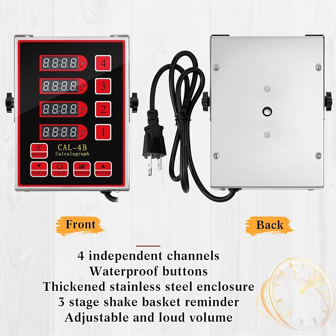 Relaxweex 1 Pack Commercial 4 Channel Digital Kitchen Timer, Wall Mount or - Image 4