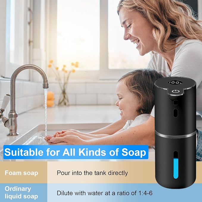 OHIFAST Automatic Foaming Soap Dispenser Touchless, USB Rechargeable Smart Hand - Image 6