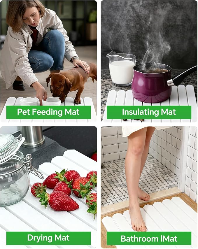 Stone Drying Mat for Kitchen Counter 16x24 Inch, Diatomaceous Dish Drying Mat - Image 5