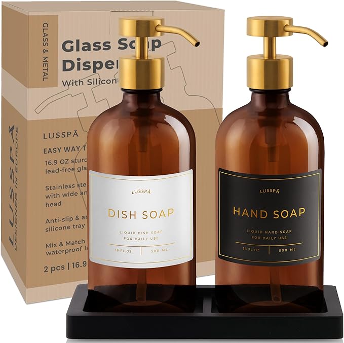 Glass Soap Dispenser Set of 2 - Image 7