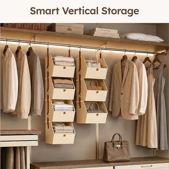 Homsorout Hanging Closet Organizer 4 Tier - Image 3