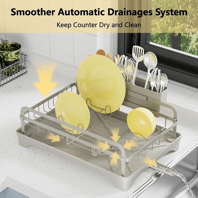 LIYI Dish Rack - Dish Racks for Kitchen Counter, Kitchen Dish Drying Rack - Image 3