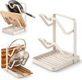 Pot Lid Holder with Removable Drip Tray, Kitchen Pot Lid Storage Rack by Unknown