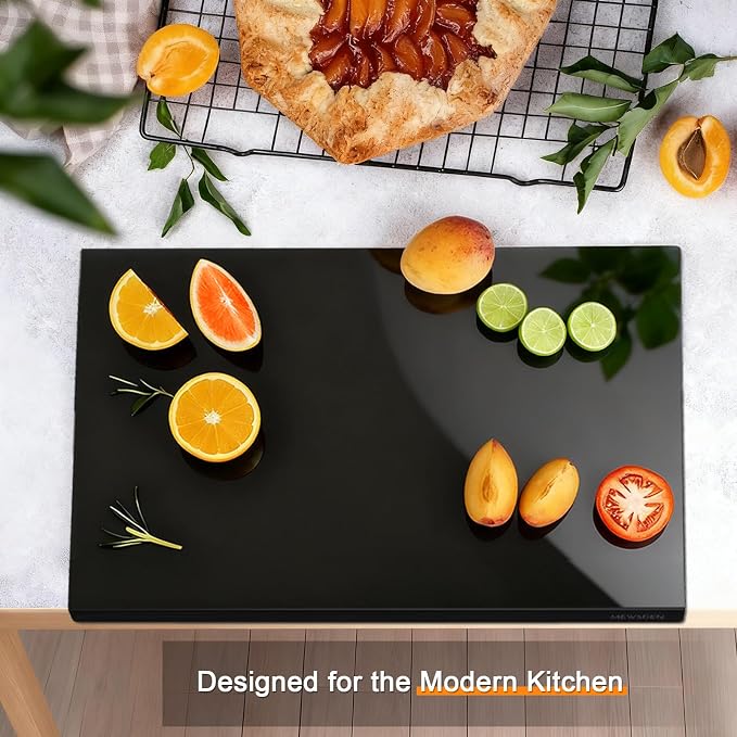 Black Cutting Boards for Kitchen, Large Acrylic Cutting Board - Image 7