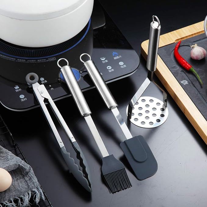 Berglander Cooking Utensil Set 12 Piece Stainless Steel Kitchen Tool Set - Image 7
