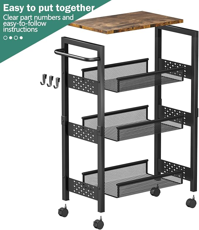 Vivihomety Utility Slim Storage Cart - Image 8