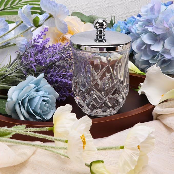 Qtip Holder, 10 Oz Clear Glass Apothecary Jars - Image 4