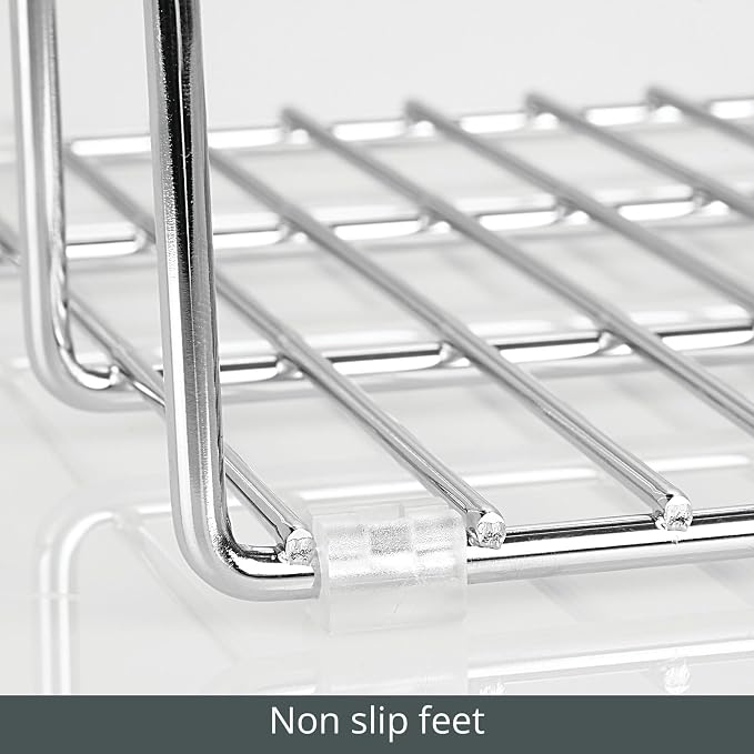 mDesign 3 Slot Tray and Pan Rack — Metal Wire Rack - Image 4