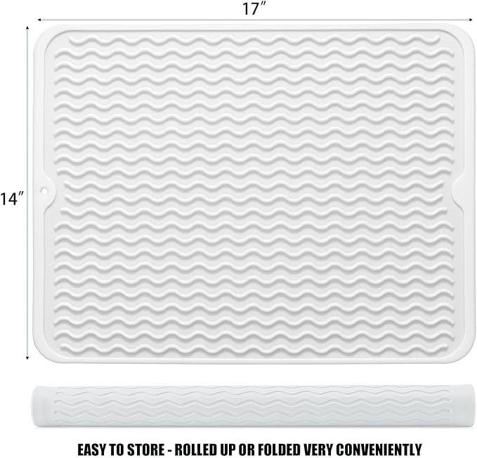 Large 17" x 14" Silicone Dish Drying Mat - Image 2