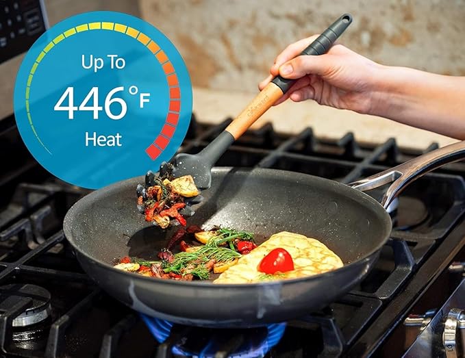 Silicone Cooking Utensils Set 6 Piece – Heat Resistant up to 480°F, BPA Free & - Image 3