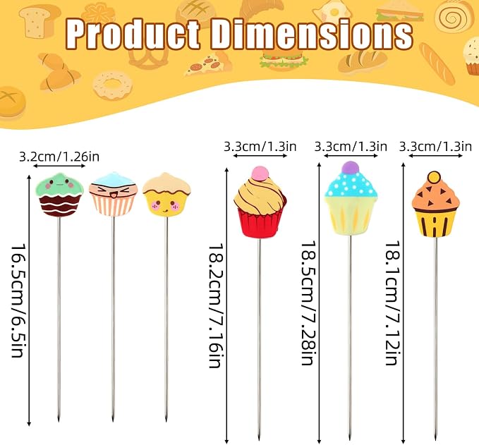 6pcs Cake Test for Baking, Durable Stainless Steel Cake Test Stick Baking - Image 2
