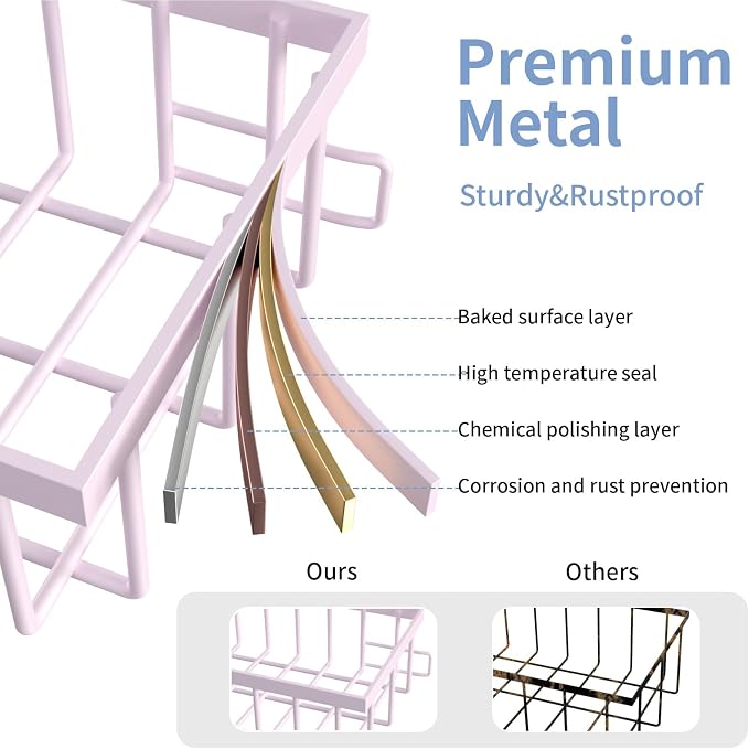 Saydear Under Sink Organizer Storage 2-Tier Premium Metal Pull-Out Kitchen - Image 5
