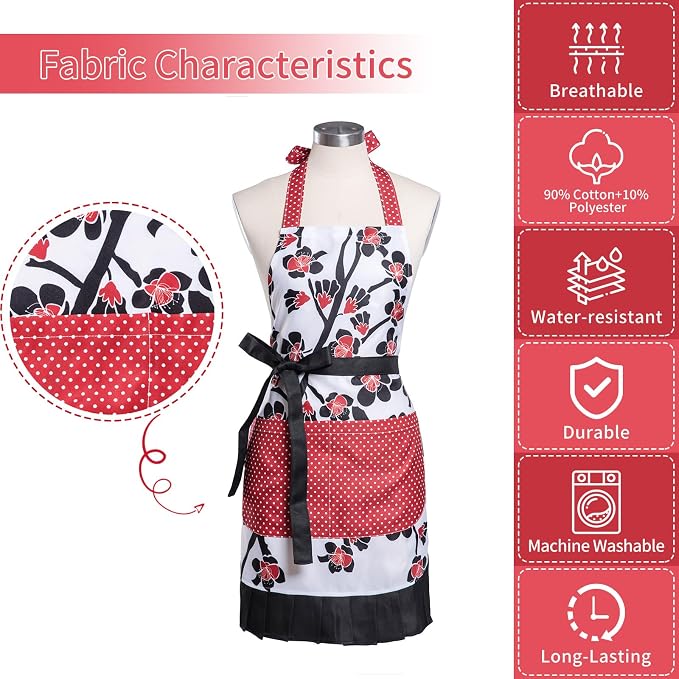 Lovely Flower Pattern Retro Aprons - Image 8