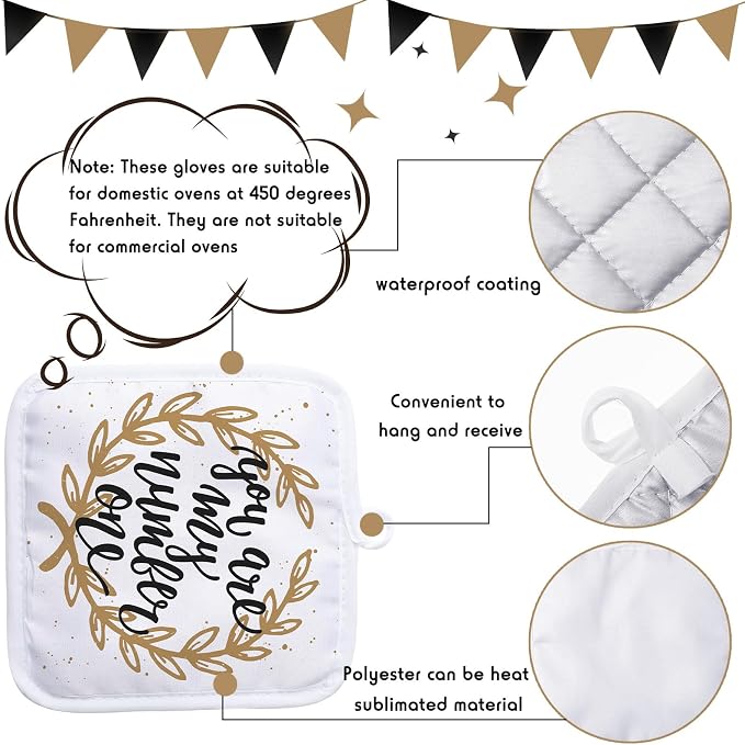 Patelai 30 Pieces Blank Sublimation Oven Mitts Set Include Blank Sublimation - Image 3