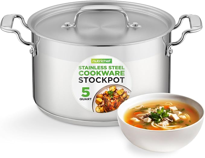 NutriChef 5-Quart Stainless Steel Stockpot by NutriChef%E2%84%A2Kitchen