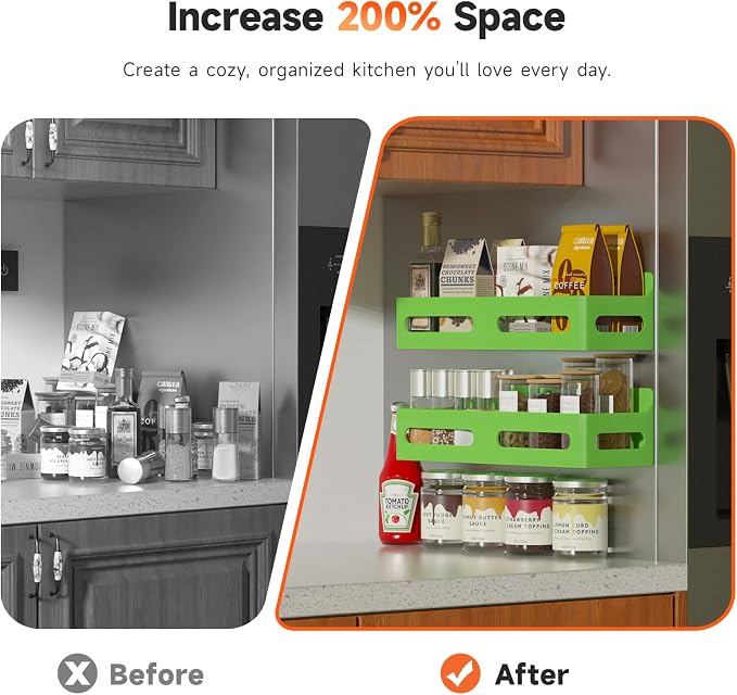 Sevenblue 4 Pack Strong Magnetic Spice Rack - Image 3
