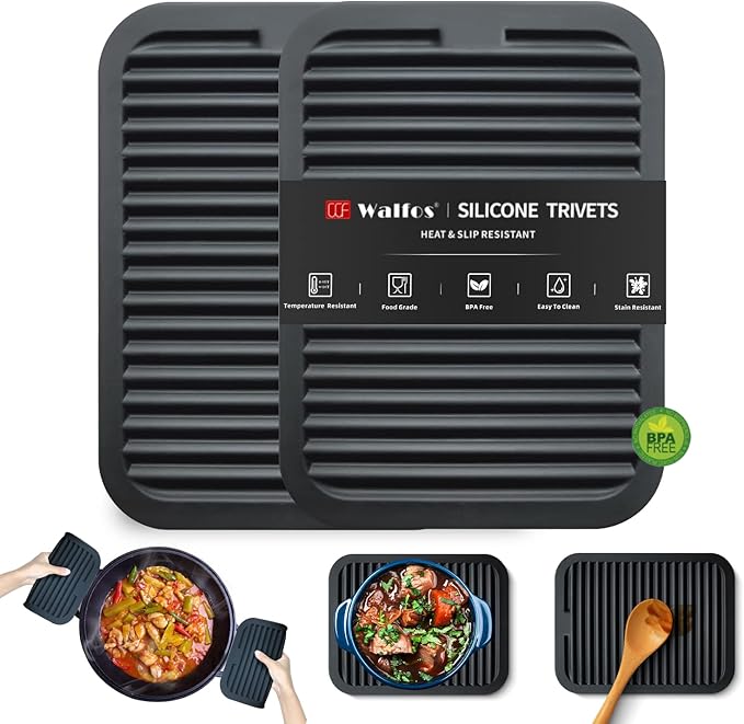Walfos Trivets for Hot Dishes, Hot Pads for Kitchen Hot Pots and Pans, Heat by Walfos