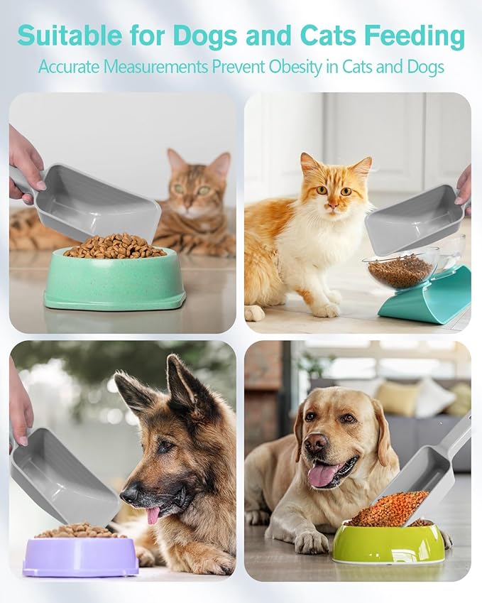 2 Cup Dog Food Scoop, Plastic Pet Food Scoop - Image 7