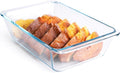 Deep Clear Glass Baking Dish, Rectangular Tempered Glass Baking Pan, The Larger by HUSANMP