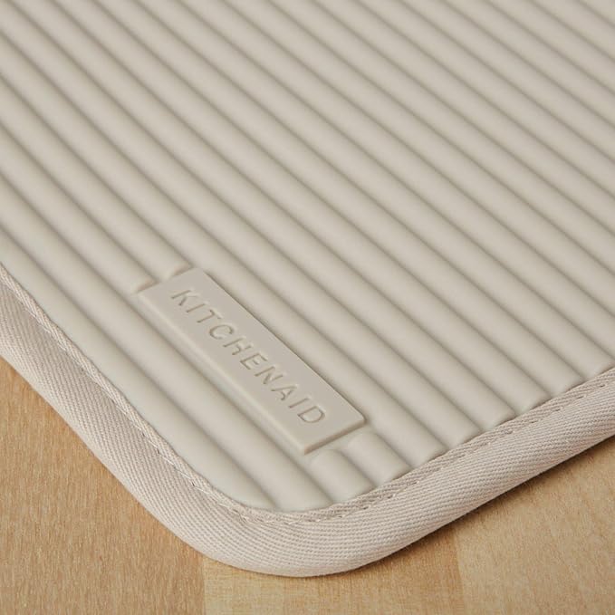 KitchenAid Ribbed Soft Silicone Pot Holder 2-Pack Set, Milkshake Tan - Image 2