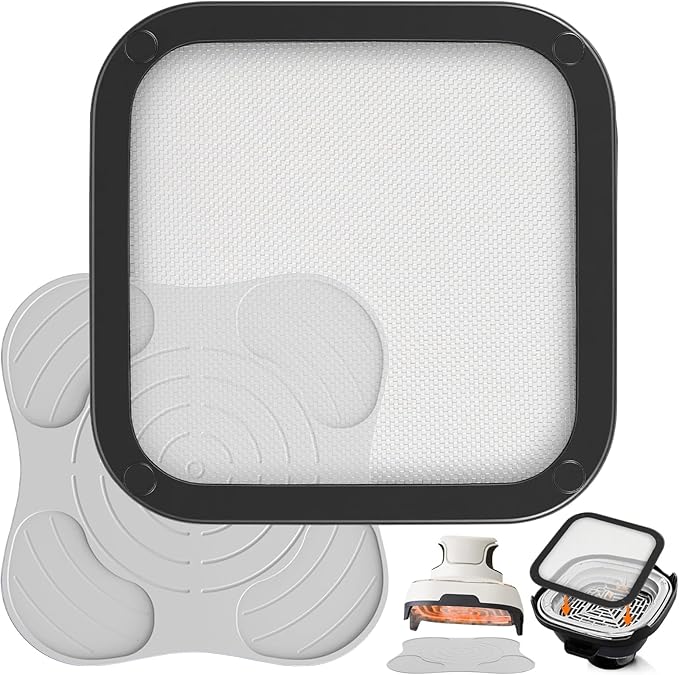 2Pcs Silicone Heat Resistant Mat & Splatter Shield, Foldable Silicone Mat and by Eikovia
