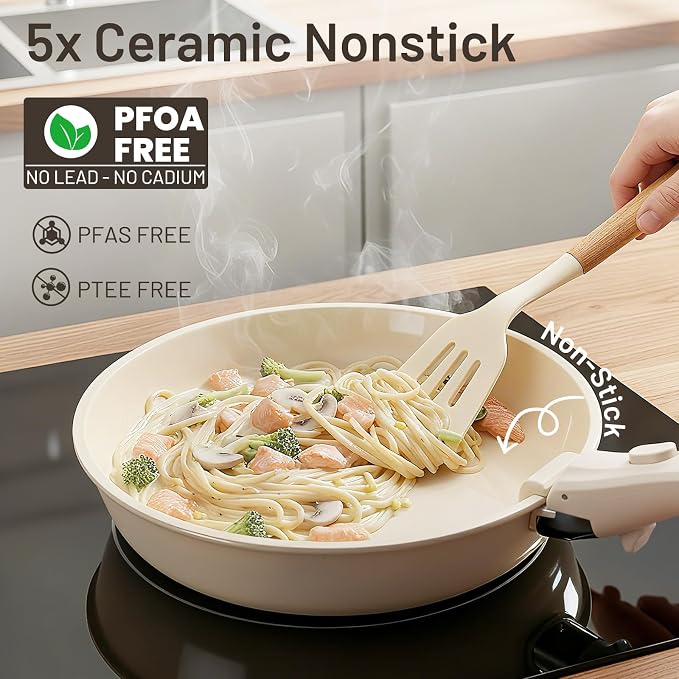 KIKCOIN Nonstick Pots and Pans Set - Image 2