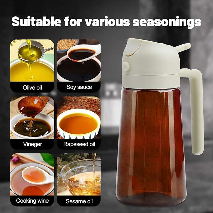 2 In 1 Oil Dispenser And Oil Sprayer, 16 Oz/470 Ml Oil Dispenser - Image 4