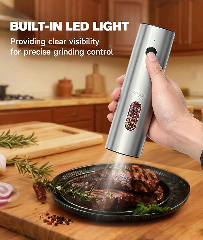 Electric Salt and Pepper Grinder Set - Image 4