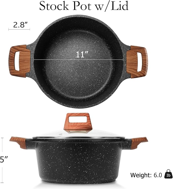 ESLITE LIFE Nonstick Stock Pot - Image 2