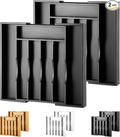 2-Piece Expandable Bamboo Kitchen Drawer Organizer by oridom