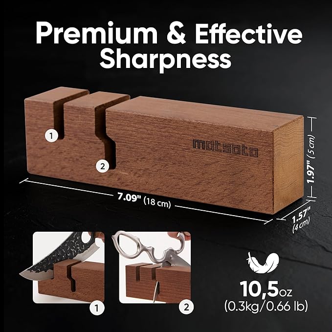 Matsato Knife Sharpener – Chef & Pocket Knife Sharpener, Knives Blade Sharpening - Image 2