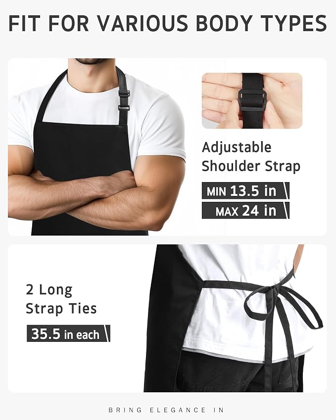 Syntus Chef Apron for Men Women Kitchen Cooking Apron - Image 5