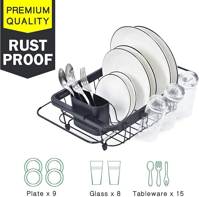 TOOLF Expandable Dish Drying Rack Over The Sink Adjustable Dish Rack in Sink Or - Image 3