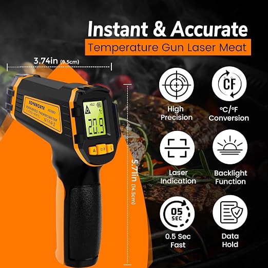 Infrared Thermometer Digital Temperature Gun Laser Meat Thermometer - Image 2