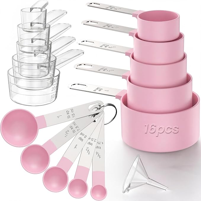 16PCS Measuring Cups and Spoons Set, Measuring Spoon Set by CreateHarmonyWithYourPet
