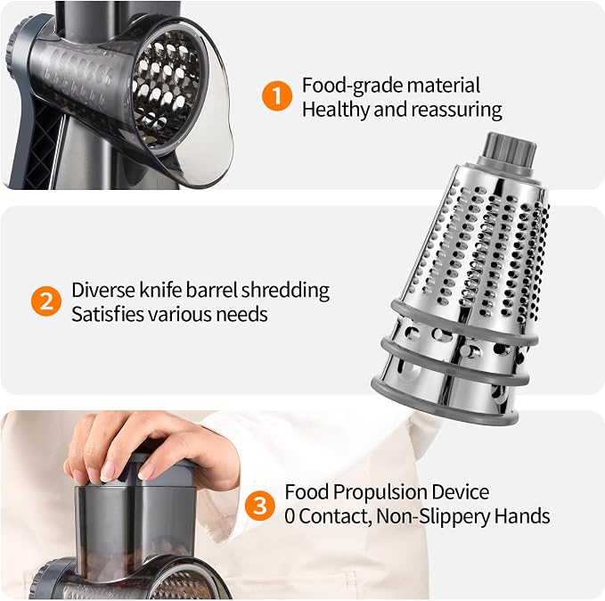 Rotary Cheese Grater Hand Crank - Image 8