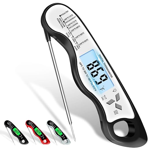 Meat Thermometer Digital，IP67 Waterproof Cooking Thermometer by Unknown