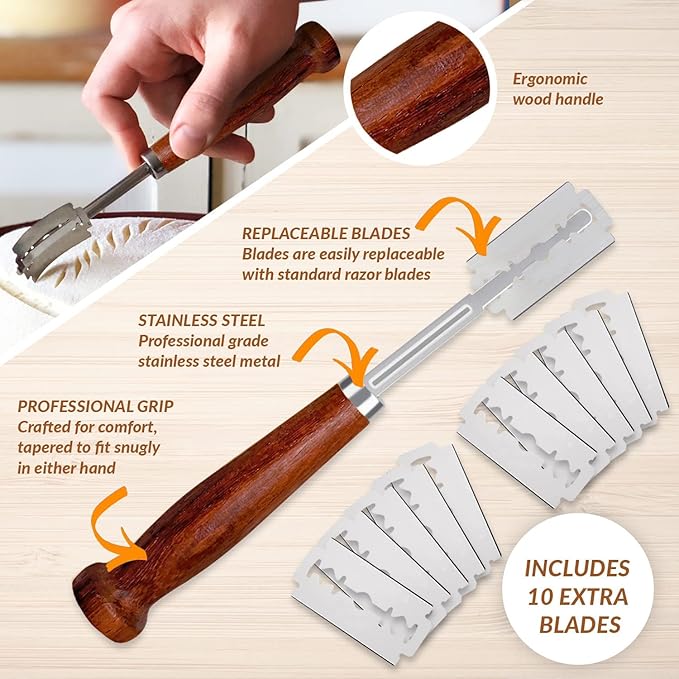 Bread Bosses Bread Bakers Lame Slashing Tool -Dough Making Slasher Tools Baking - Image 6