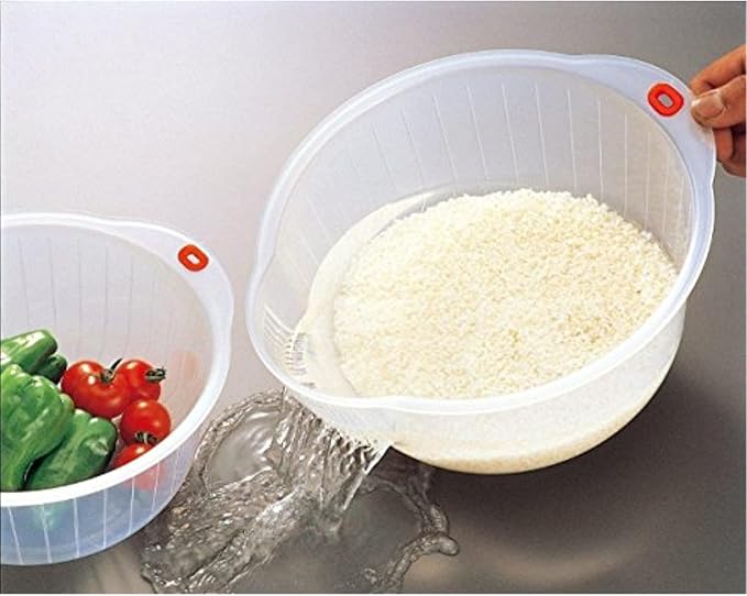 Inomata Plastic Japanese Rice Washing Bowl - Image 3