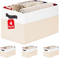 Criusia 4 Pack Baby Clothes Organizer Bins, Fabric Collapsible Storage Baskets by Criusia