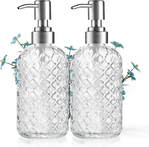 14 Oz Refillable Glass Soap Dispenser by Kaishun