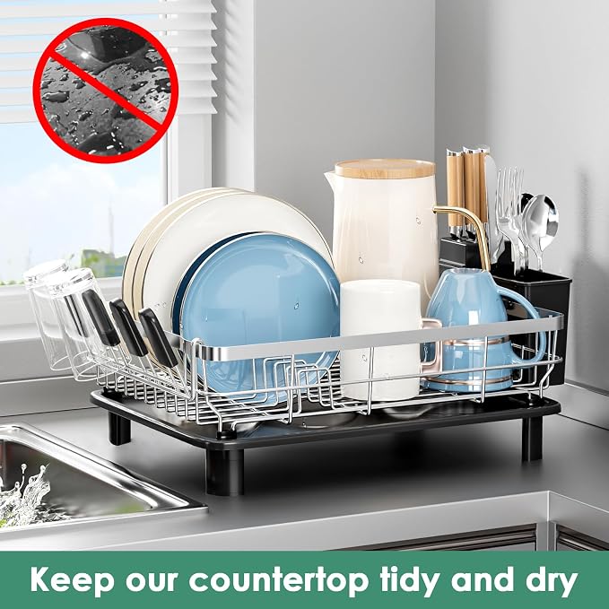 MOUKABAL Dish Drying Rack, Dish Rack, Stainless Steel Dish Racks - Image 6