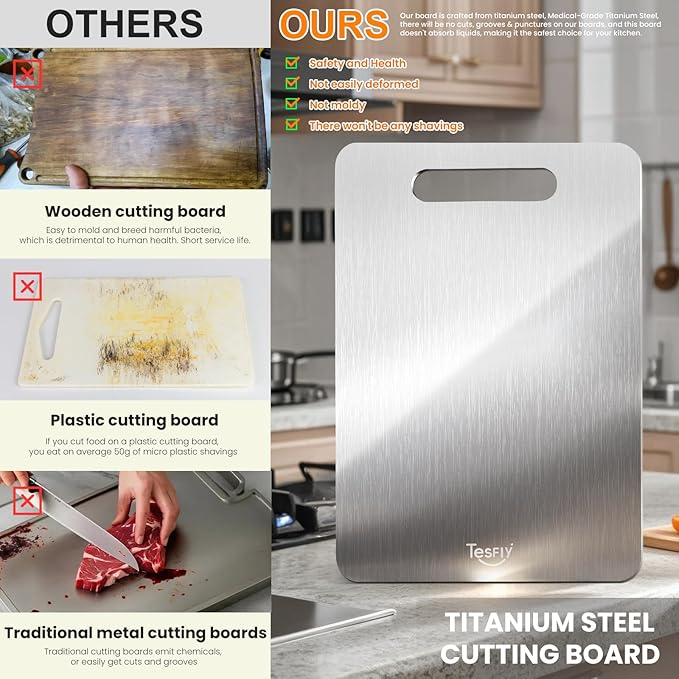 Cutting Boards For Kitchen, Double-sided food-grade Cutting Board For Cutting - Image 2