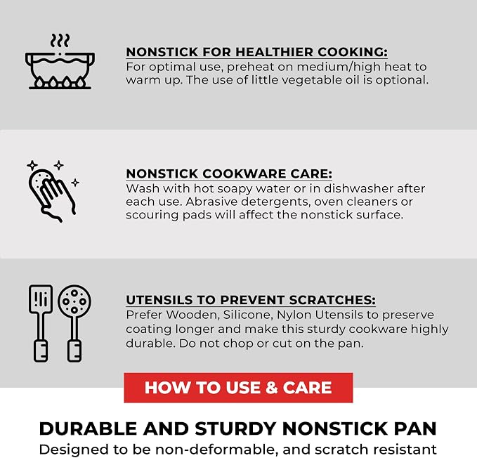 BRA COOKWARE Infinity 2-Piece Nonstick Frying Pan Set | 8 & 10.2 Inch Cast - Image 8